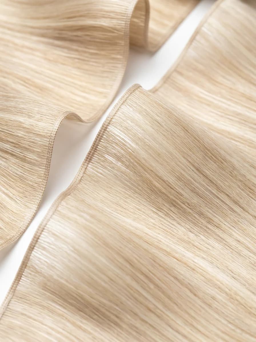 Trame Genius Weft plate avec couture, cheveux blonds